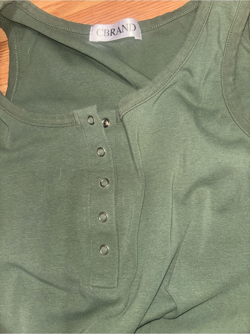 Sleeveless Drawstring Olive Jumpsuit with Button Placket - Picture 5 of 5